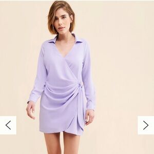 Anthropologie Light Purple Long Sleeve Dress